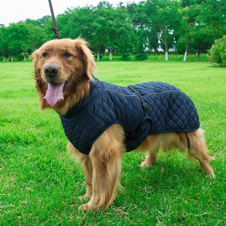 Dog Clothes Winter Thickening Warm Pet Reflective Outdoor Jacket Coat