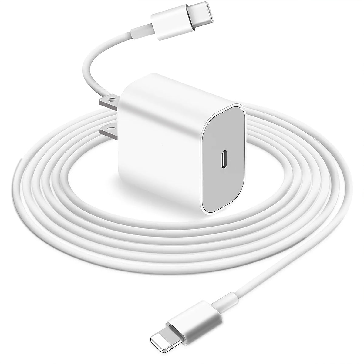 PD25w Fast Charging US Standard Charger + 2m/78.74in Lightning Charging Cable Set  Suitable For Apple Mobile Phones