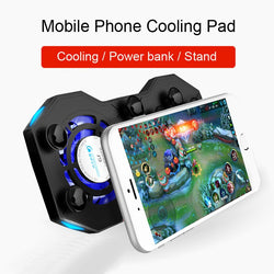 G1 Mobile Phone Cooling Pad Mute Gaming Cooler Radiator Fans With Ring Holder Stand Portable Rechargeable Power