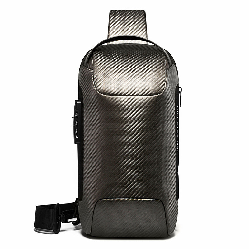 Bange Men's New Chest Bag Messenger Waterproof Shoulder Bag USB Business Trend Shoulder Bag Chest Bag
