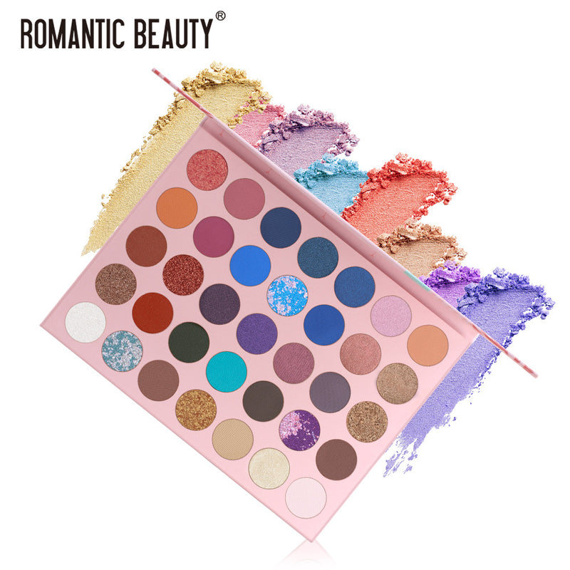 Romantic Beauty 35 Color Multi Color One Multi Purpose Eye Shadow Color Makeup Disk Pearl Matte Eye Shadow
