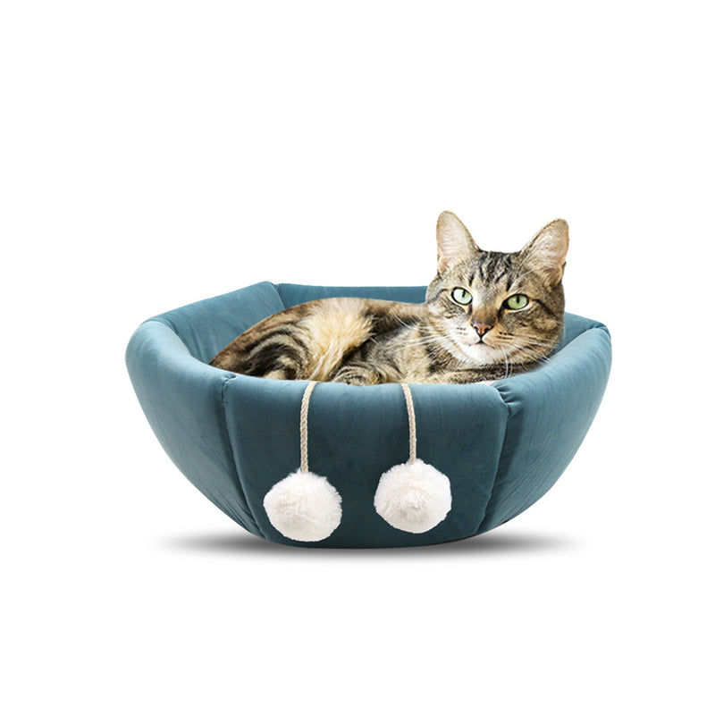 Autumn And Winter Deep Sleep Foldable Creative Fish Basket Pet Nest Comfortable Warm Velvet Liner Cat Nest Dog Nest