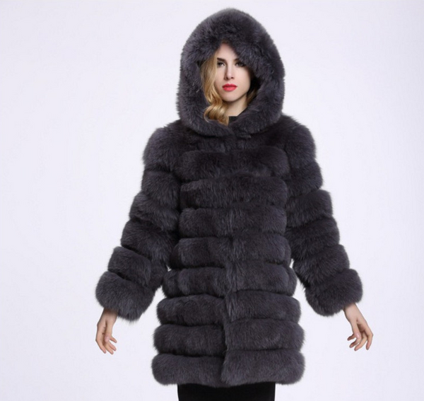 Hoodie plush faux fur coat women  fur winter woman coat  Plus size thick long warm coat outerwear overcoat