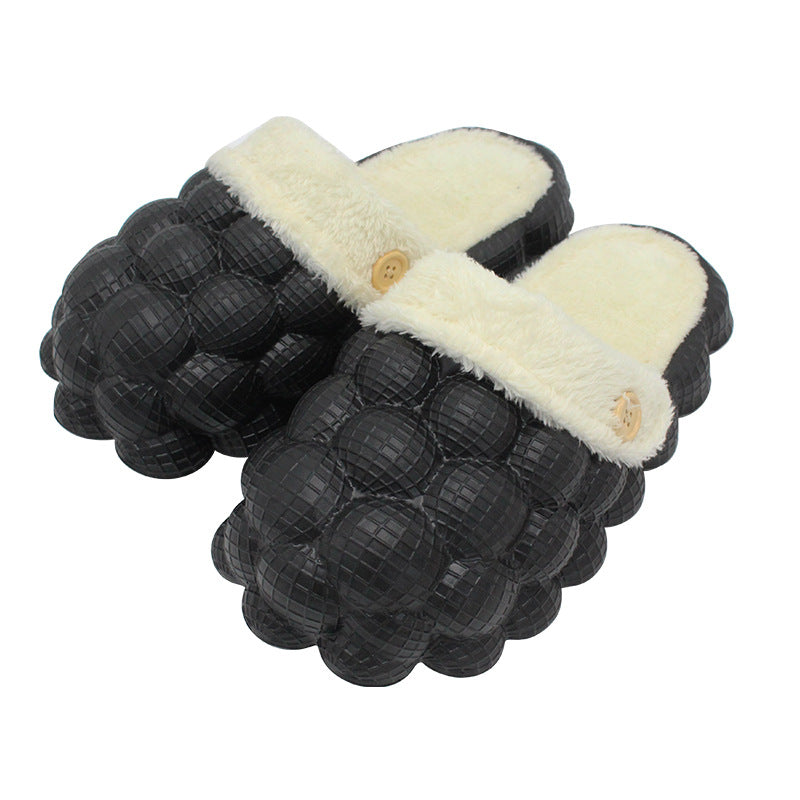 Cotton Slippers Couple Home Indoor Bubble Shoes Home Autumn And Winter Warm Shoes Men And Women Non-Slip Slippers