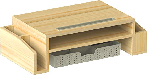 Desk Monitor Stand Riser with Adjustable Organizer