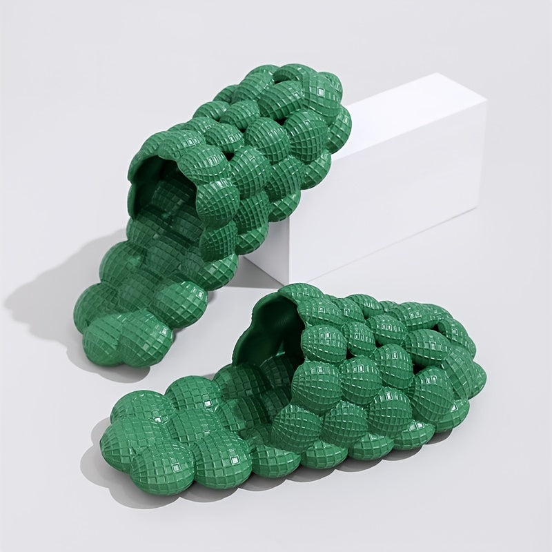 Men's Massage Bubble Slides, Cushioned Funny Non-slip Spa Slippers, Golf Ball Slides, Cloud Slippers, Reflexology Clogs House Shoes For Shower Bedroom, Casual Sandals