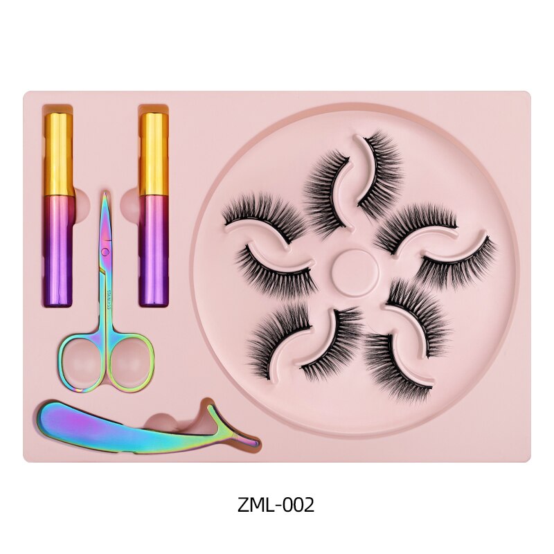 Magnetic Eyelashes Mink False Lashes Magnetic Eyeliner Waterproof Liquid Set Lasting Handmade Eyelash Makeup Tool eprolo
