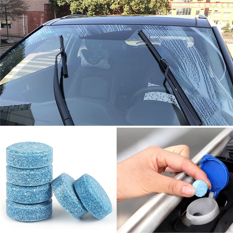 10PCS/Pack(1PCS=4L Water)Car Solid Wiper Fine Seminoma Wiper Auto Window Cleaning Car Windshield Glass Cleaner Car Accessories