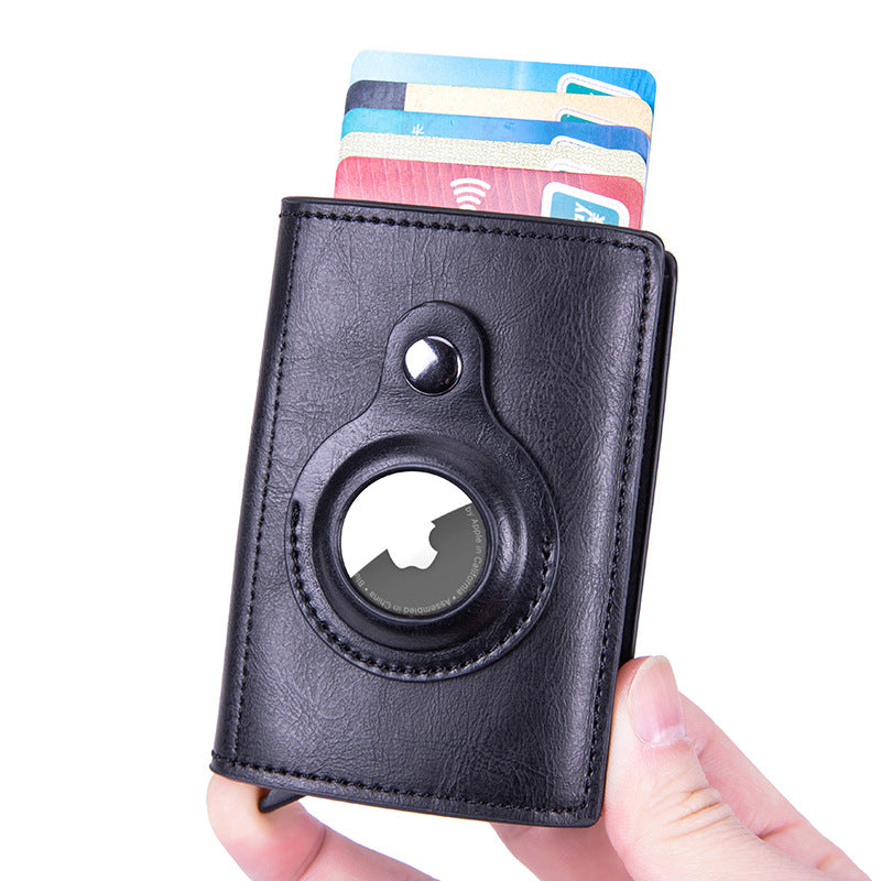 Airtag Location Tracker Leather Card Holder Simple Creative Business Multi-Function Wallet Wallet Card Holder X- 81