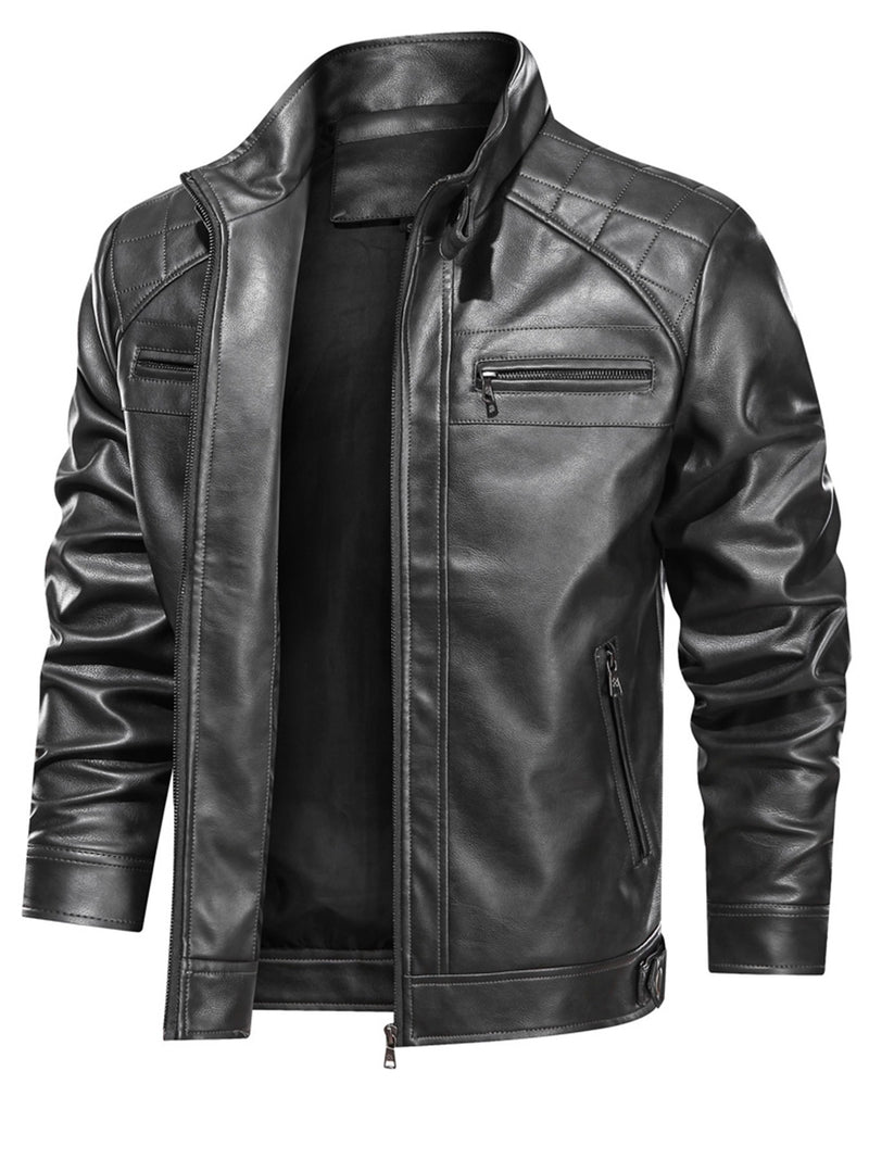 Men's Fashion Biker PU Jacket