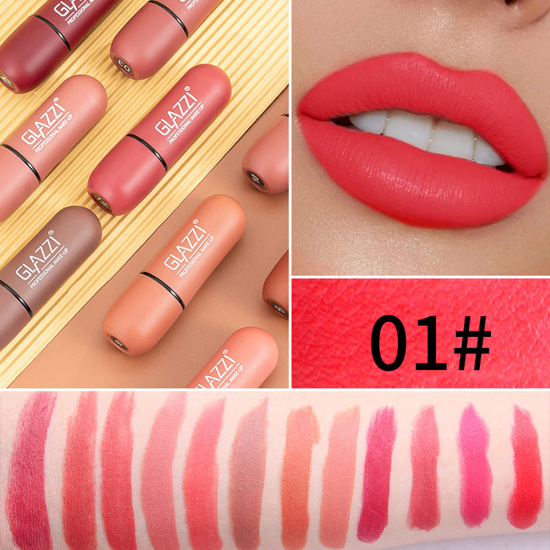 Velvet Air New Capsule Not Easy to Fall Out Lipstick Portable Matte Matte Flame Lipstick