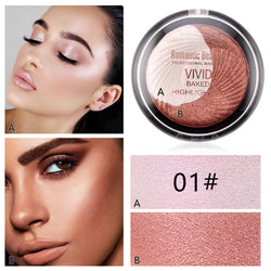 Romantic Beauty Two-Color Highlight Powder To Decorate The Face Pearl Light To Brighten The Lasting Highlight Powder