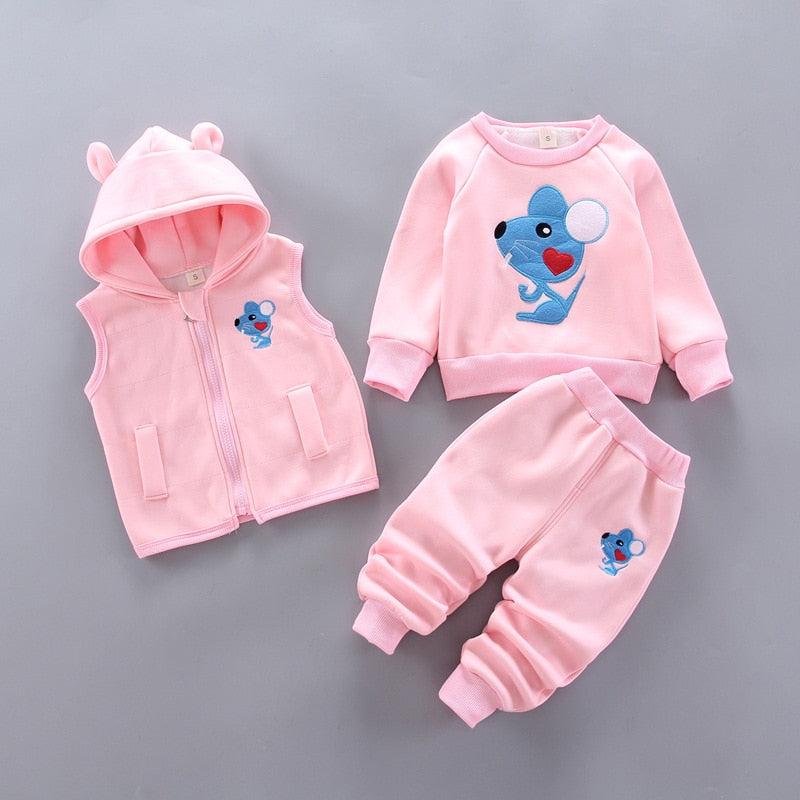 Fashion Baby Boys Clothes Autumn Winter Warm Baby Girl Clothes Kids Sport Suit Outfits Newborn Baby Clothes Infant Clothing Sets