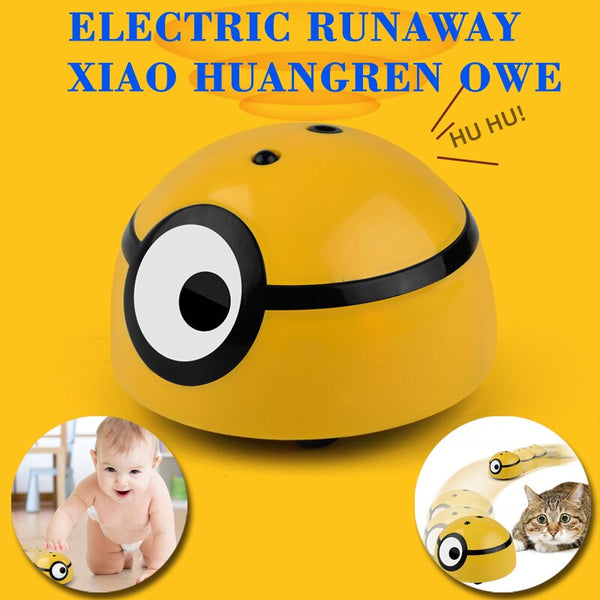 3D Cute Children Induction Electric Remote Control Runaway Small Yellow Man Owes Swearing Stinky Insect Toy