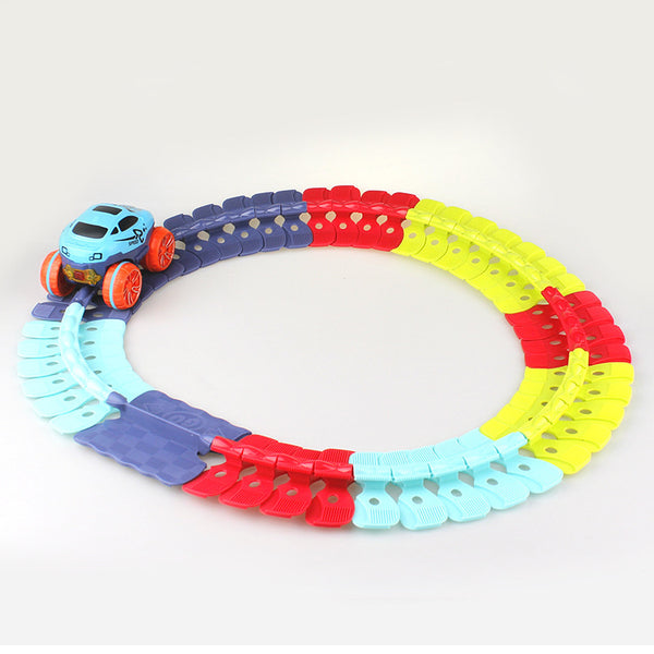 Children's Educational Toys Variety Train Assembled Car Track Electric Light Railcar For Boys