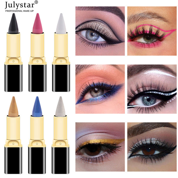 New Colorful Easy Coloring Non Staining Eyeliner Waterproof Non Fading Eyeliner Paste Pen