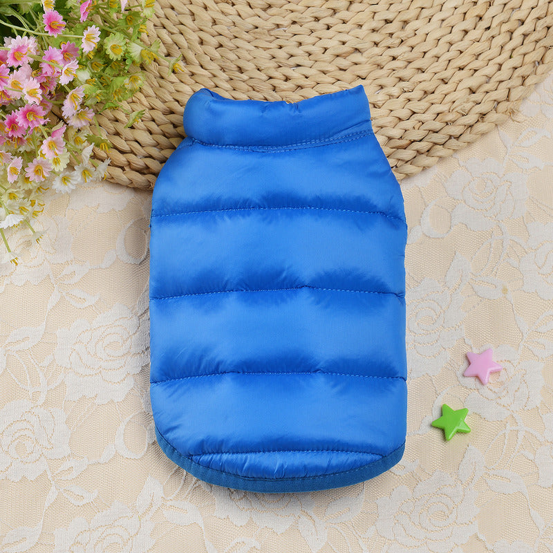 New Down Cotton Clothes Pet Dog Clothes Small Dog Teddy Autumn Autumn And Winter Clothes Cat Warm Cotton Clothes