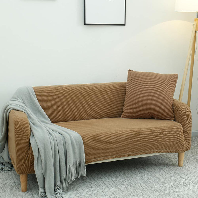 Small Square Pattern Knitted Sofa Cover Full Cover Furniture textiles - Annizon Home Essentials