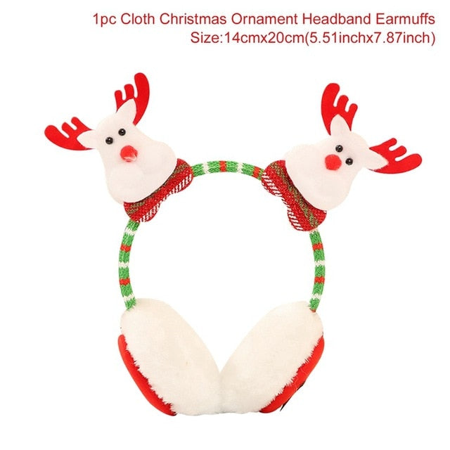 Santa Claus Snowman Christmas Headband Kids Christmas Gift Decoration For Home Navidad Natal Happy New Year