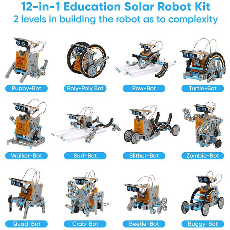 DIY Assembled Toy 13 In 1 Self Assembled Solar Toy Car  Intelligent Robot