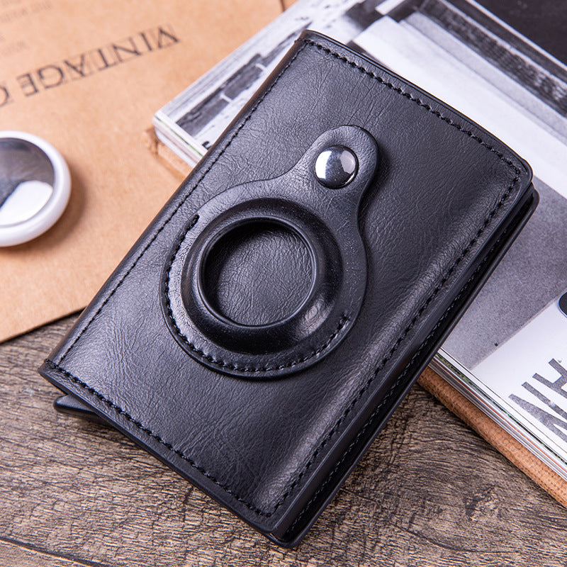 Airtag Location Tracker Leather Card Holder Simple Creative Business Multi-Function Wallet Wallet Card Holder X- 81