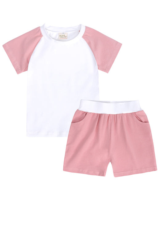 Children's Short Sleeve Shorts Raglan Sleeve Pyjama Sets