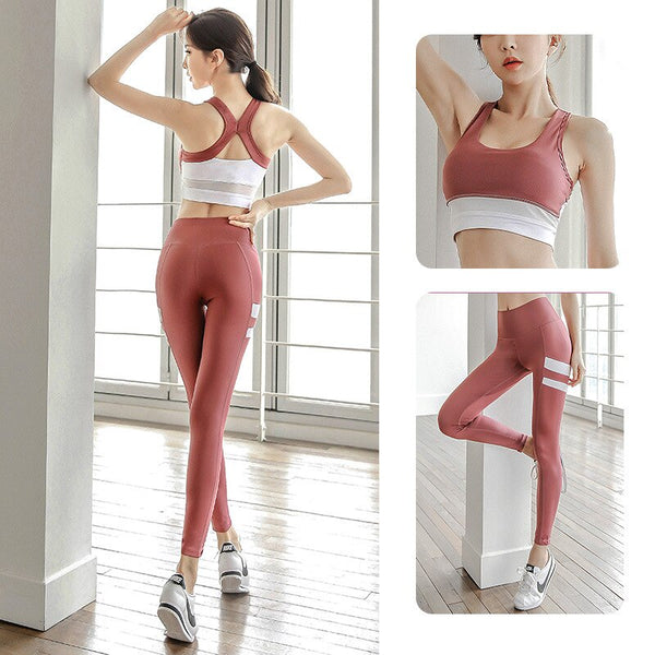 Yoga Sets Women Sportswear Gym Workout Clothing New Quick-Dry Gym Workout Running Suits