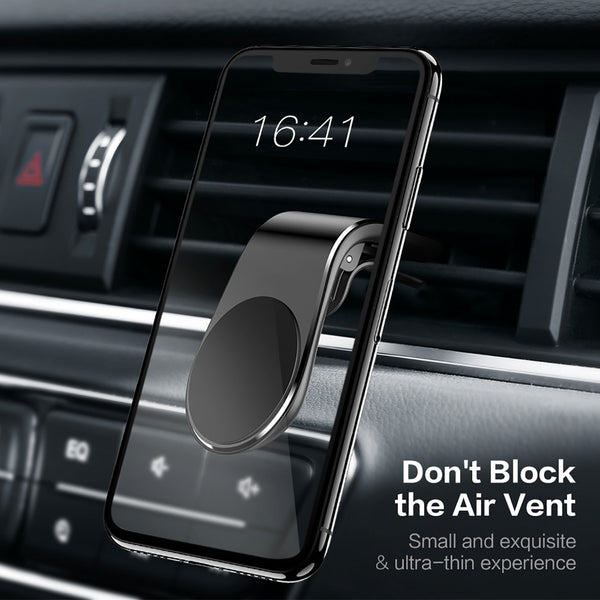Magnetic Car Phone Holder L Shape Air Vent Mount Stand in Car GPS Mobile Phone Holder For iPhone X Samsung S9 Xiaomi