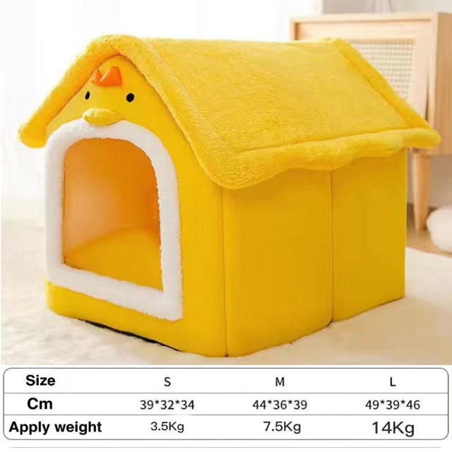 Cat Dog Nest Warm in Winter All Seasons Common Small House Pet Nest Villa Online Red Nest