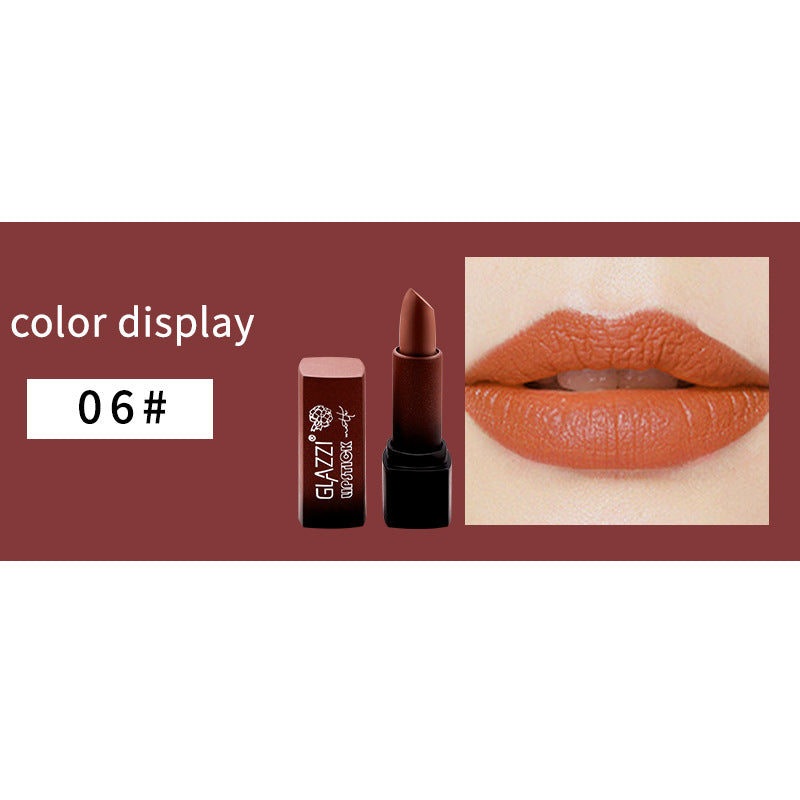 Small Square Tube Matte Matte Not Easy To Fall Off Lipstick Smooth Moisturizing Not Pull Dry Lasting Color Portable Lipstick Makeup