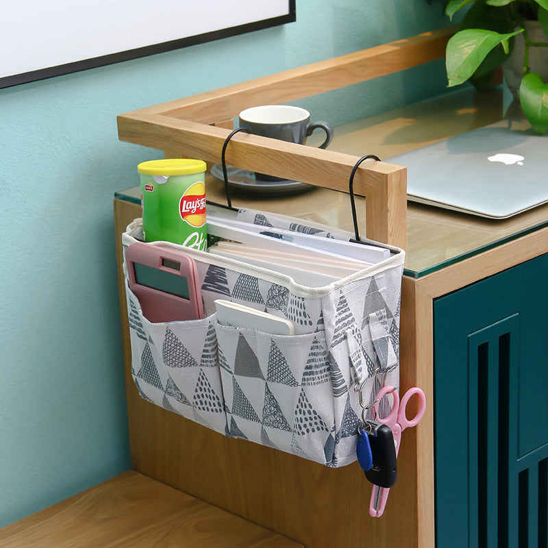 Home Multi-Functional Bedside Hanging Bag College Student Dormitory Bedside Fabric Hanging Basket Bed Debris Sorting Storage Bag