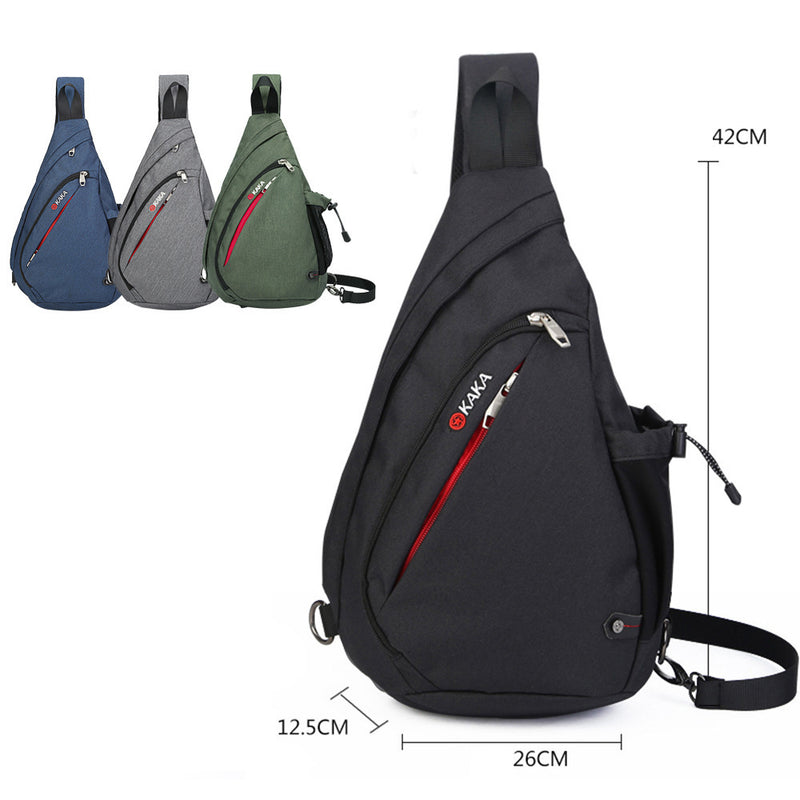 High Quality Men's Chest Bag Cotton And Linen Texture Messenger Triangle Bag Water Drop Bag Bicycle Chest Bag