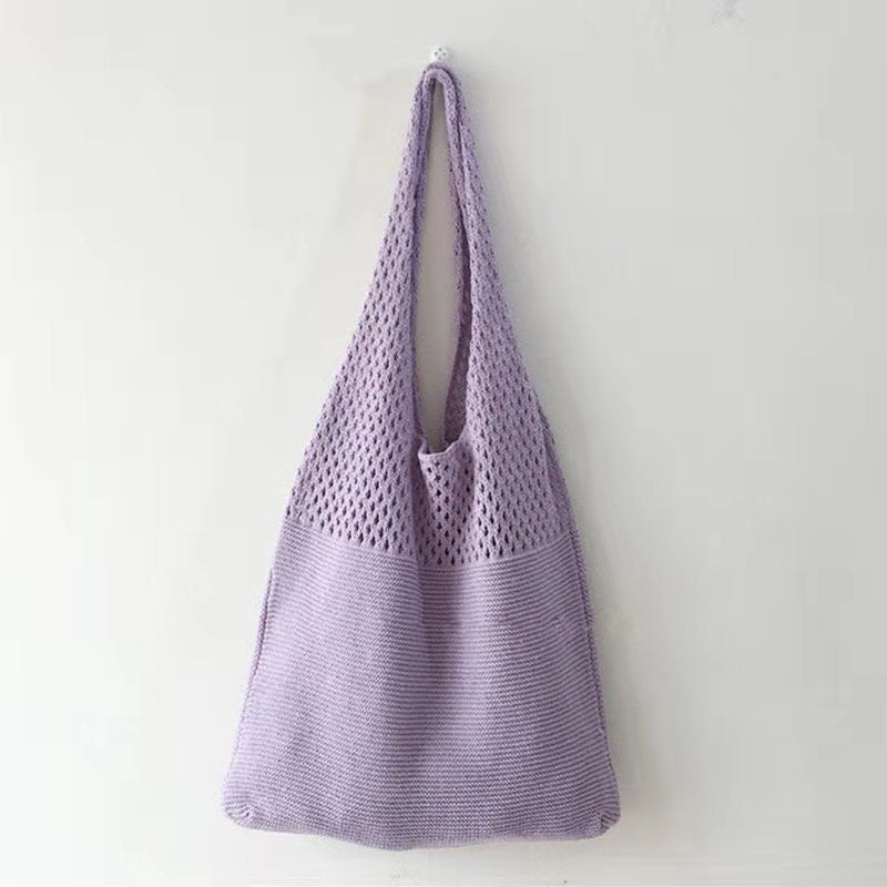 New Korean Ins Knitted Bag Fashion Retro Bag Shoulder Bag Handbag Large Capacity Tote Bag Fashion