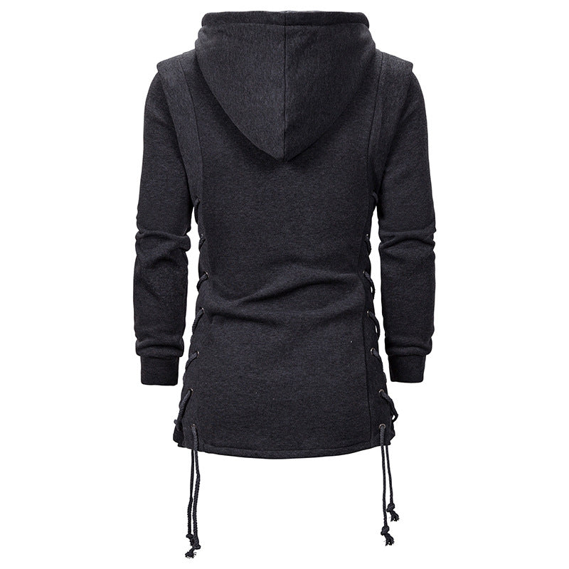 Trendy Men's Hoodie Dark Hooded Loose Coat