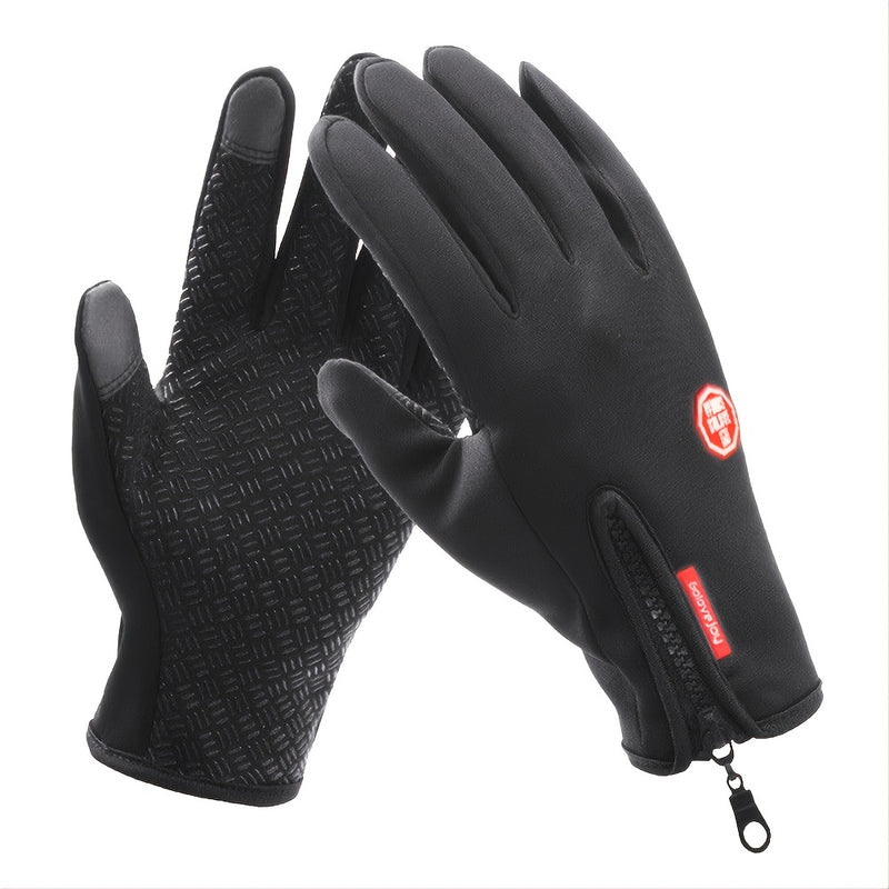 Men's Winter Warm Windproof Waterproof Warm Touch Screen Usable Gloves,Spandex Material Gloves