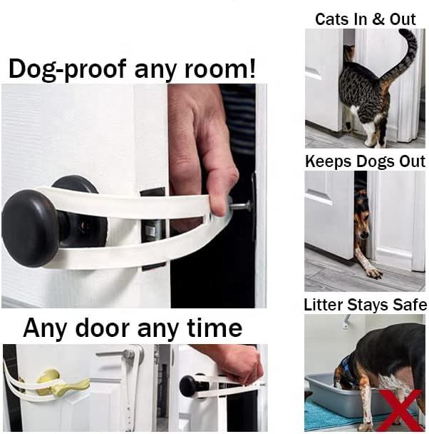 Pet Cat Door Holder Latch Cat Elastic Door Lock Preventing Dogs From Entering