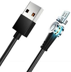Rotate 180 degree Magnetic USB Cable 5A Fast Charging USB C Charger Micro USB Type c Cable For Xiaomi mi Huawei