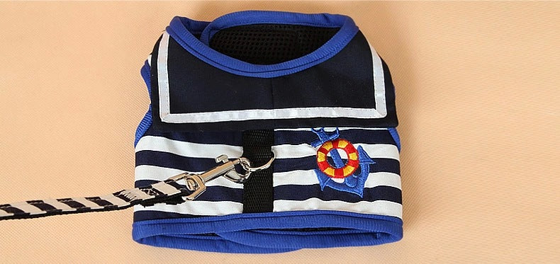 Dog Navy Chest Strap Two-Use Dog Chain Traction Rope Pet Supplies Dog Collar Dog Chain