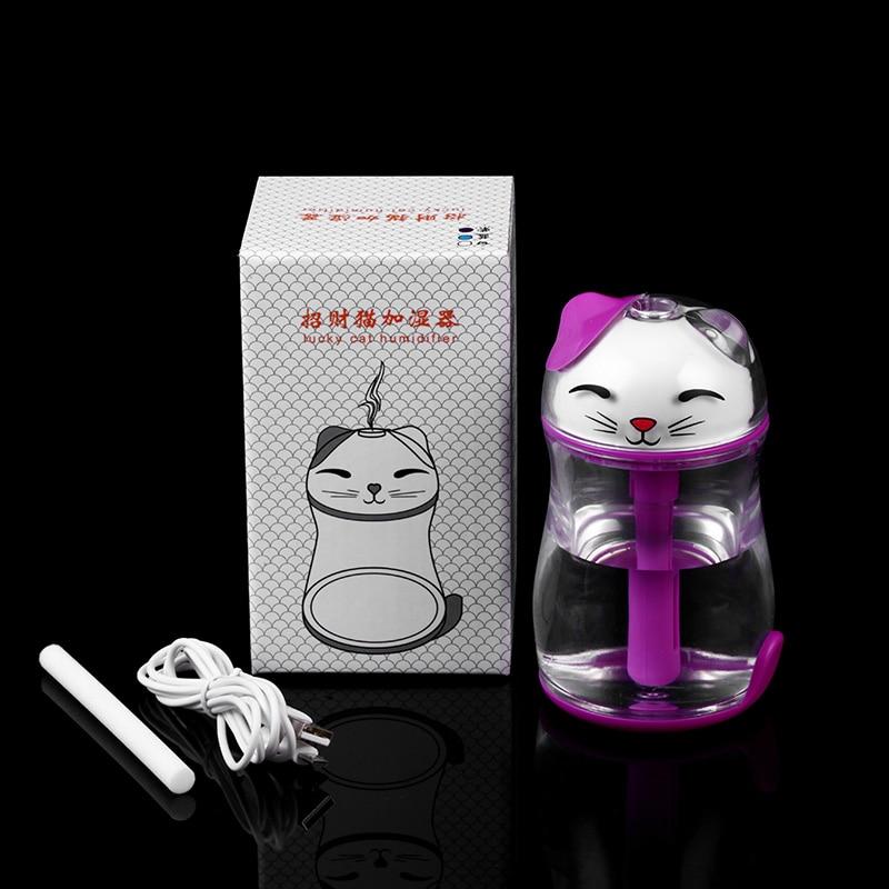 LED Light Humidifier USB Air Diffuser Cat fogger