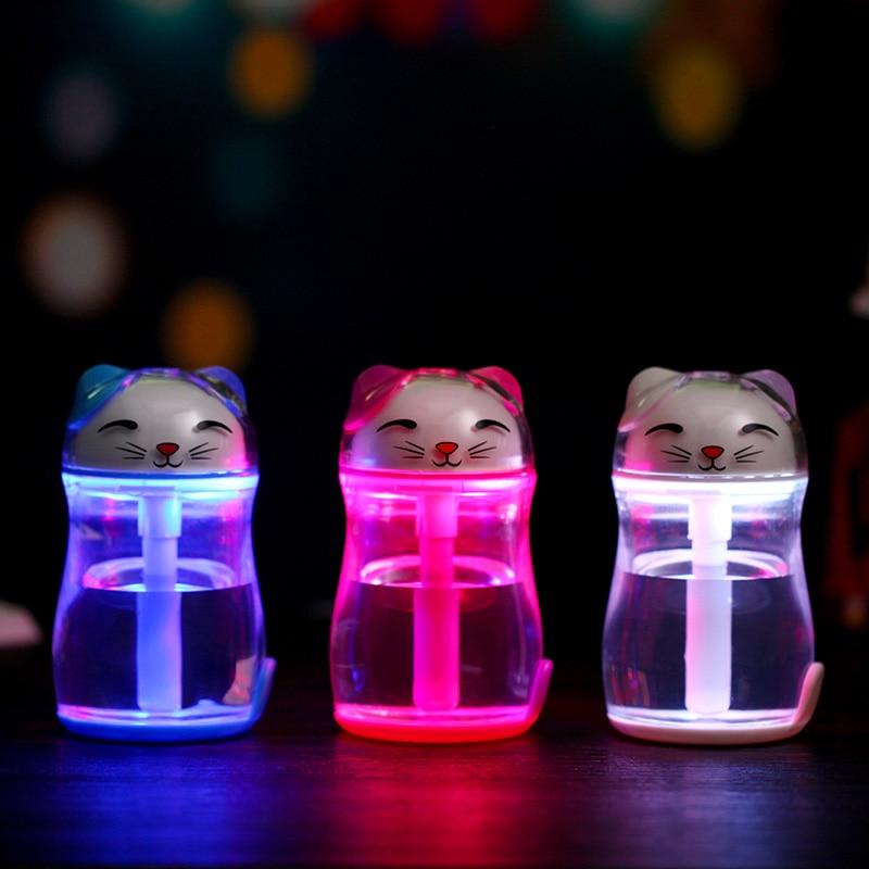 LED Light Humidifier USB Air Diffuser Cat fogger