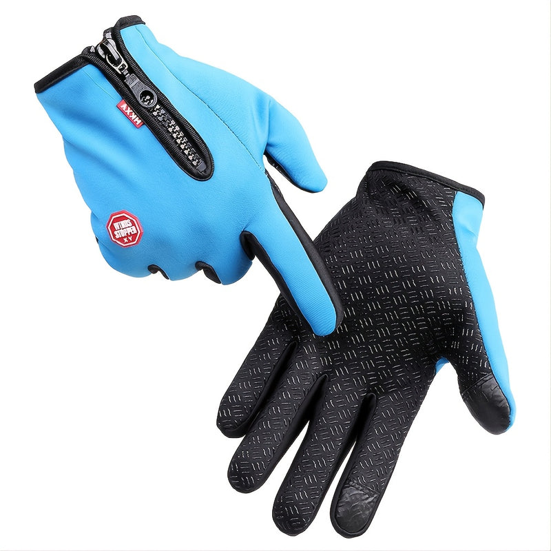 Men's Winter Warm Windproof Waterproof Warm Touch Screen Usable Gloves,Spandex Material Gloves