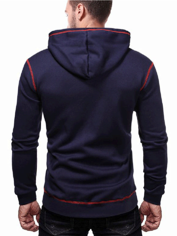 Men's Personalized Casual Hooded Sweatshirt with Mask