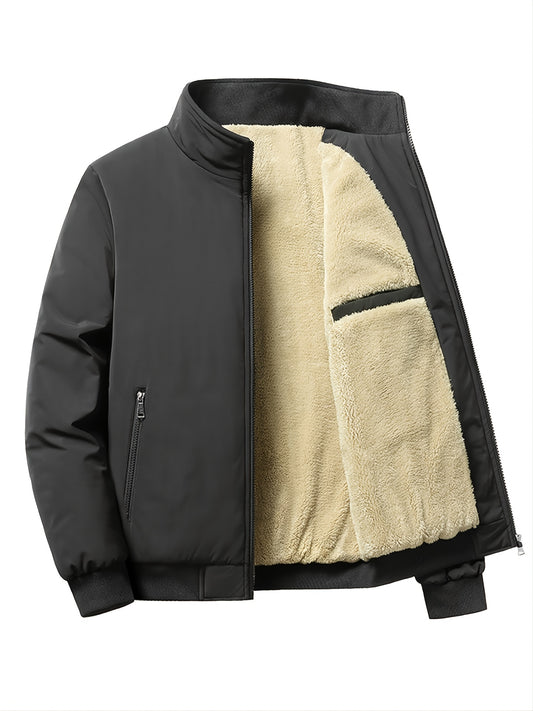 Two Sizes Small, Men's Fleece Jacket With Zipped Pockets For Winter Jacket Best Sellers