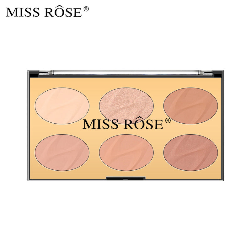 Wet And Dry Matte Multi-Function Six Color Nose Shadow Silhouette High Gloss Powder Oil Waterproof Durable Honey Powder