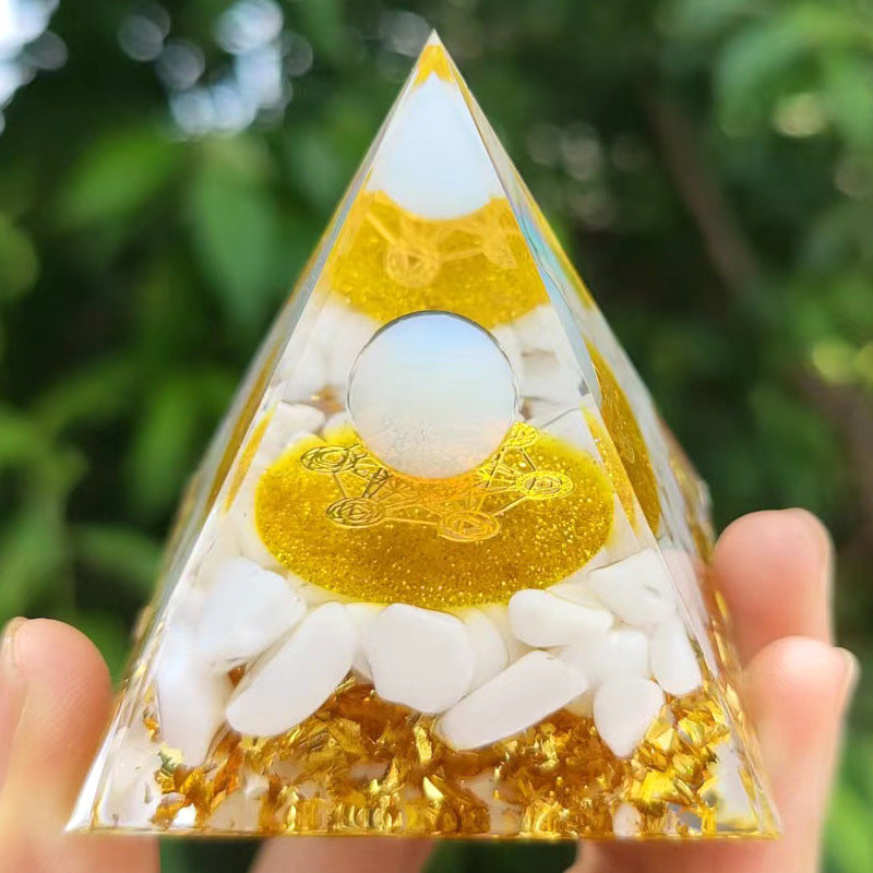 Crystal Ball Pyramid 5CM 6 CM 8CM 10CM Crystal Gravel Drop Glue Resin Home Handmade Decoration