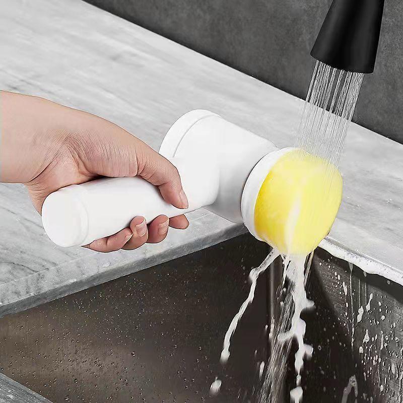 Electric Cleaning Brush 5-in-1 Handheld Kitchen Cleaner Cordless Spin Scrubber,Bathroom Rechargeable Scrub Brush,Shower Scrubber For Cleaning