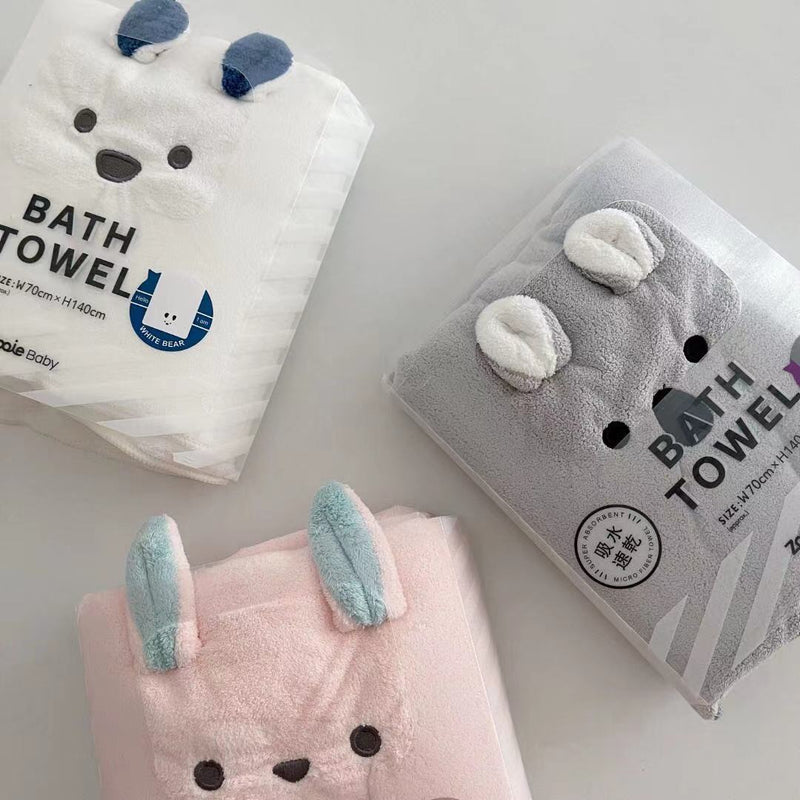 Children's Cartoon Bath Towel Cute Towel Absorbent Quick-Drying Set