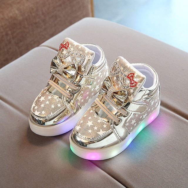 Toddler Baby Shoes Fashion Sneakers For Children Girl Boys Star Luminous Child Casual Colorful Light Shoes Sneakers