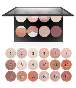 Romantic Beauty 8-Compartment Multi-Color Eyeshadow Pearl Matte Easy To Apply Finishing Eyeshadow Palette