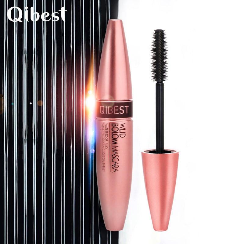 QIBEST Waterproof Sweat-Proof Dense Curly Slender No Fading No Smudges 4D Mascara